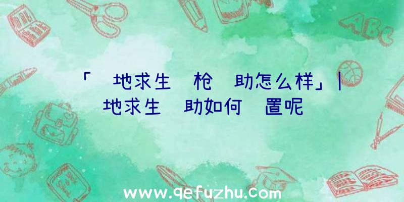 「绝地求生练枪辅助怎么样」|绝地求生辅助如何设置呢